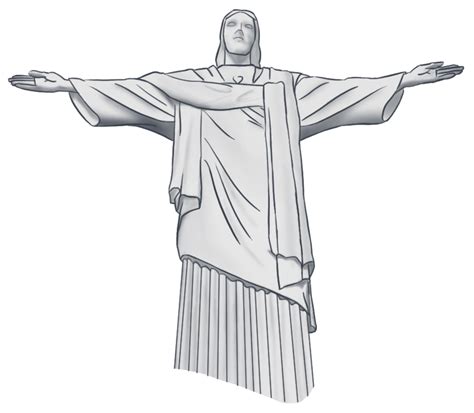 Cristo Redentor Para Colorir