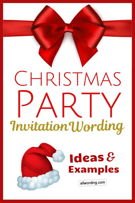 Christmas Party Invitation Wording Examples And Ideas