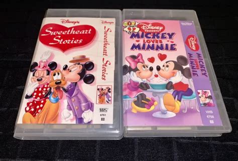 Disneys Sweetheart Stories Vhs 1996 And Mickey Loves Minnie Vhs 1996 12 50 Picclick