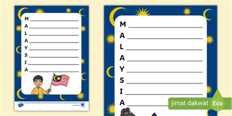 Malaysia Independence Day Acrostic Poem Teacher Made