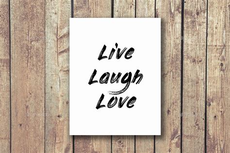 Live Laugh Love Printable Poster Digital Download Sign Etsy