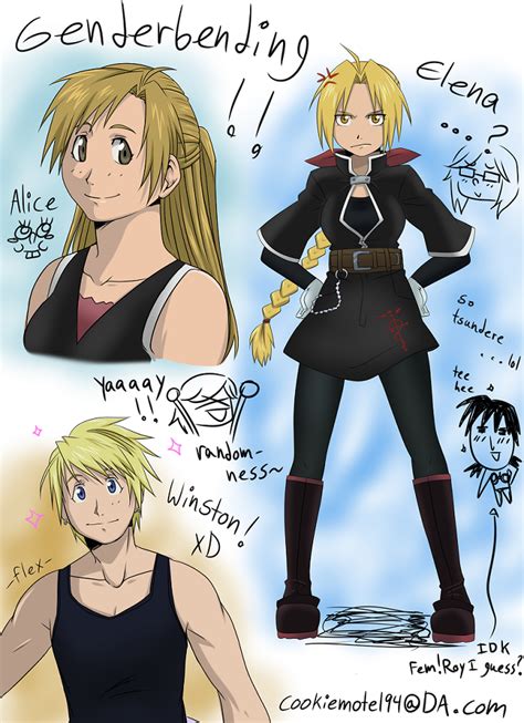 genderbent doodles fullmetal alchemist alchemist fullmetal alchemist brotherhood