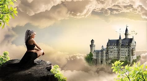 Hd Wallpaper Girl Castle Woman Fantasy Tale Fairytale Dream