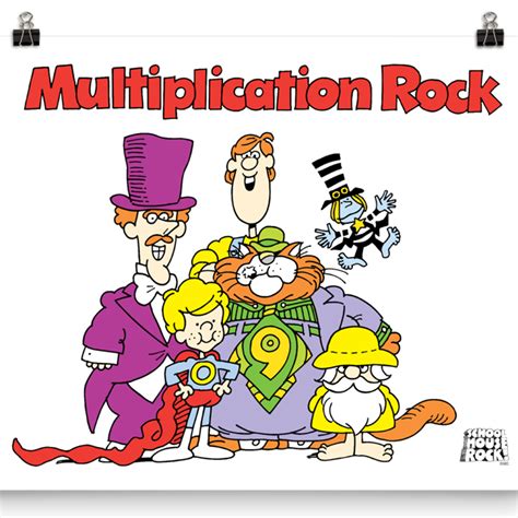 Schoolhouse Rock Multiplication Rock Premium Satin Poster Abc Shop