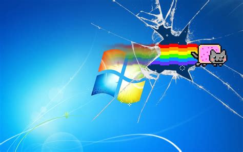 Download Nyan Cat Breaks Windows Wallpaper