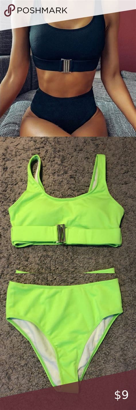 Neon Green Bathing Suit Nwt Size Sm Neon Green Great Material Brand