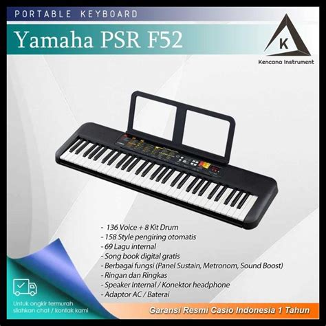 Jual Keyboard Yamaha Psr F52 Psrf52 Psr F52 Original Untuk Pemula