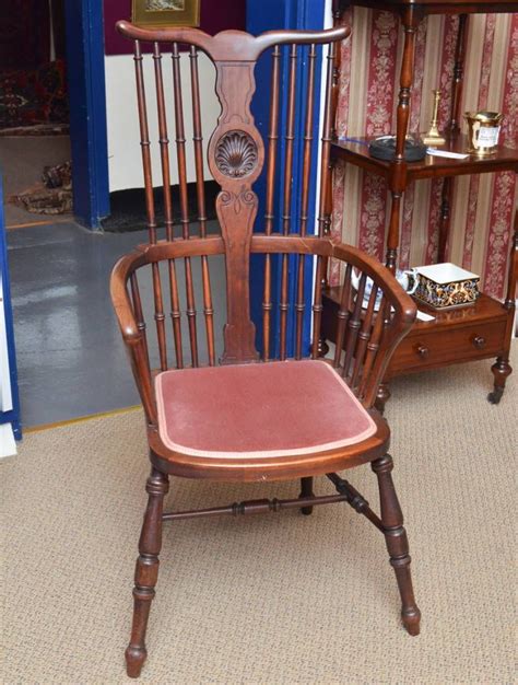 Not only do arm chairs and accent chairs offer a chance to play with color and texture, but they also offer functionality by adding another seat to your living space. Spindle Back Arm Chair by James Shoolbred - Antique Chairs ...