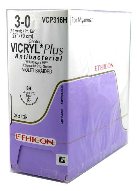 Ethicon Vicryl Plus 30 Antibacterial Suture Shop Sea Lion