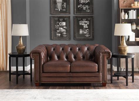 The 692 sofa set is a fine example of modern design. Dark Brown STANWOOD Genuine Leather Sofa Set 3Pcs HYDELINE ...