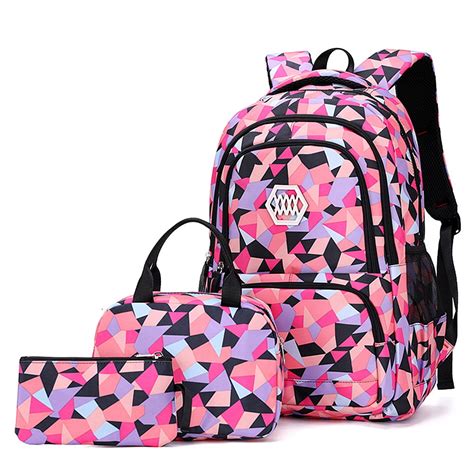 3pcs Womens Girls Unicorn Backpack Lunch Bag Pencil Pen Bags Rucksack Ts Set Girls Clothing