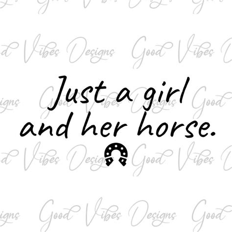 Just A Girl Who Loves Her Horse Svg Minimalist Design Svg Horse