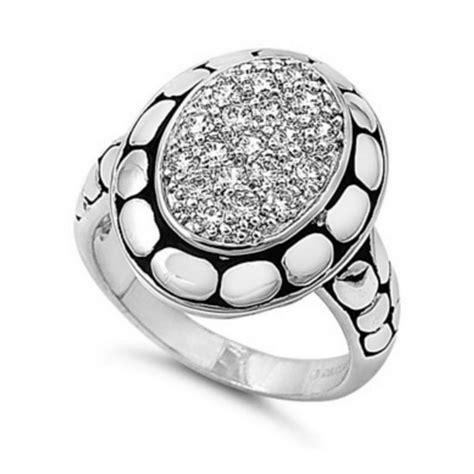 Royal Design Rhodium Plated Brass Ring With Cubic Zirconia Walmart