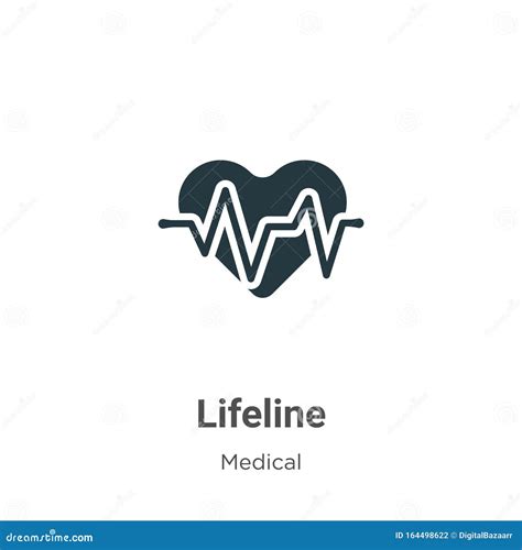Lifeline Vector Icon Isolated On Transparent Background Linear