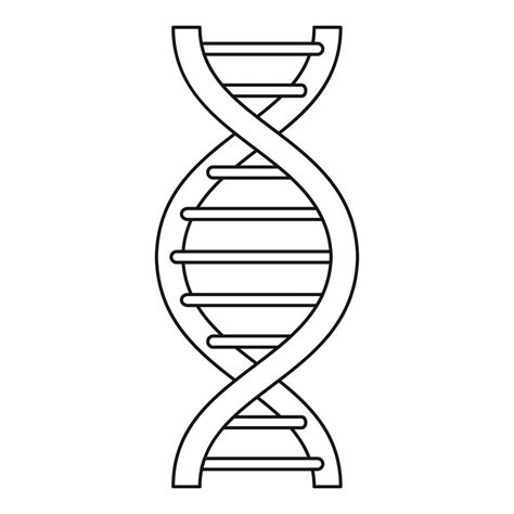 Dna Strand Icon Outline Style 15210899 Vector Art At Vecteezy