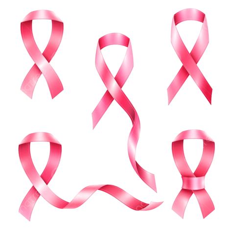 Breast Cancer Ribbon Vector Png Images Breast Cancer Ribbons Set
