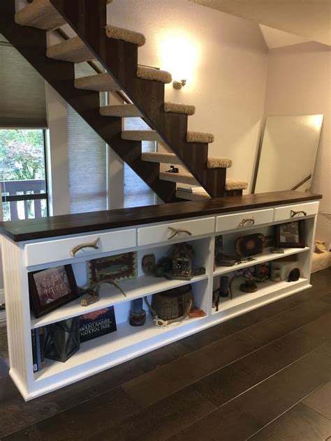 Tiny house stairs stairs small spaces house stair drawers home house interior house design what a great space saver if you are designing your home yourself. Custom bookcase with real antler drawer pulls | Home, Home ...