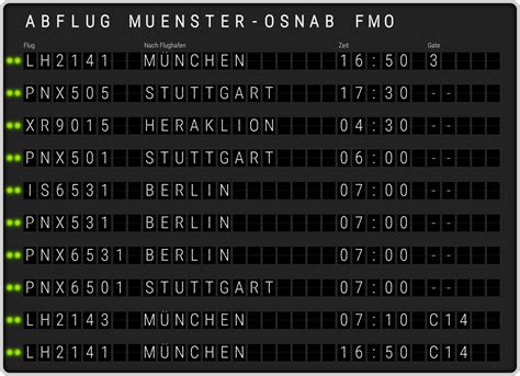 Flughafen Muenster Osnabrueck Abflug Fmo Flugplan And Abflugzeiten