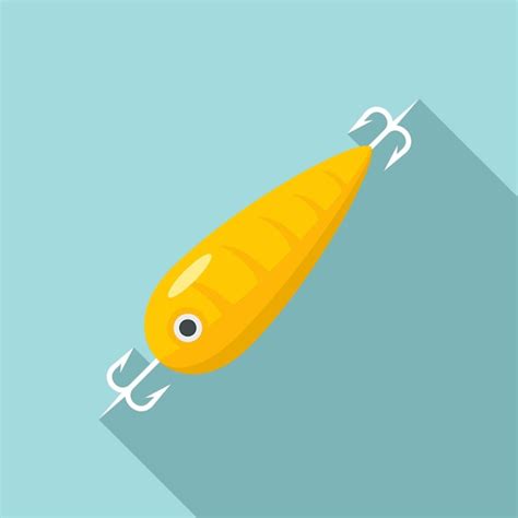 Premium Vector Fish Bait Triple Hook Icon Flat Illustration Of Fish