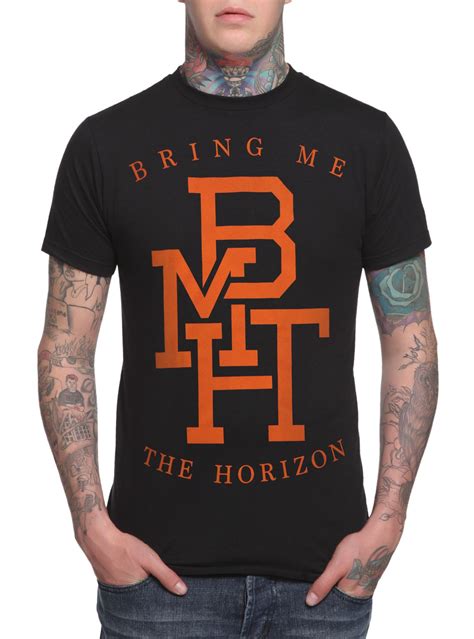 Bring Me The Horizon Orange Bmth Logo Slim Fit T Shirt Hot Topic
