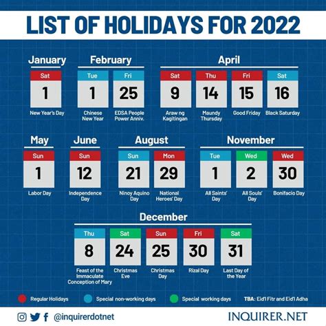 Heres The List Of Holidays You Should Look