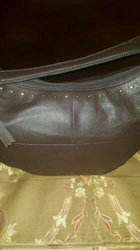 Tignanello Brown Leather Hobo Handbag Ebay