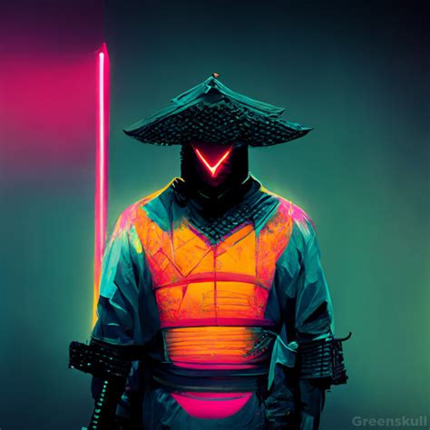 Neon Samurai Greenskull