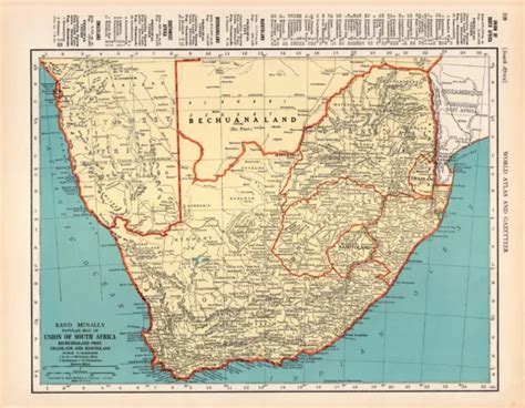 1937 Antique South Africa Map Gallery Wall Decor Vintage Map Of Africa