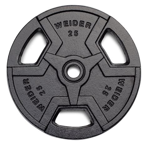 Weider Standard Weight Plate 25 25 Lbs With Black Hammertone Finish