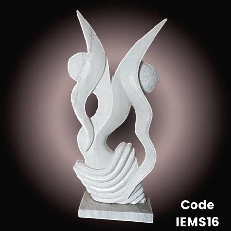 Contemporary Abstract Marble Sculpture In White Marble