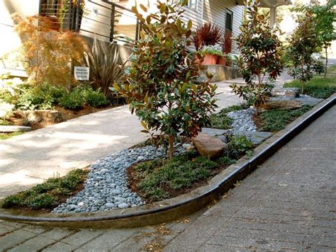 There are barriers that go up and down to signal when a train is coming. Creative Solutions For Small Front Yards