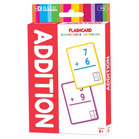 Bazic Addition Flash Cards Numbers Math Flashcards Game At School Home