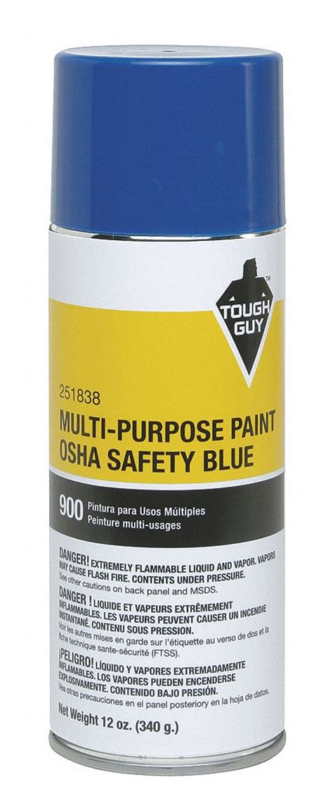 Tough Guy Spray Paint In Gloss Osha Safety Blue For Masonry Metal