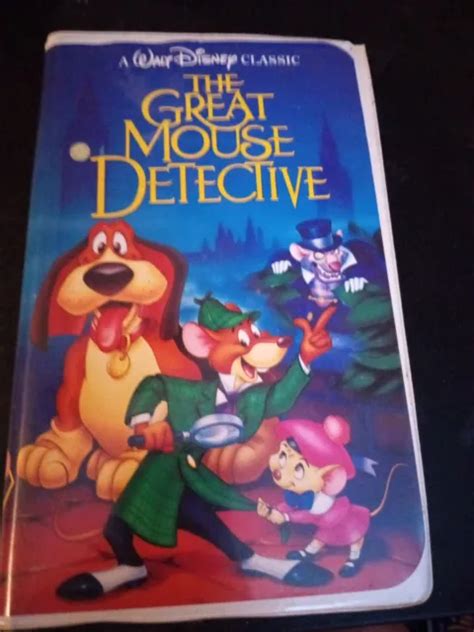 The Great Mouse Detective 1986 Film 1992 Vhs Black Diamond Walt Disney