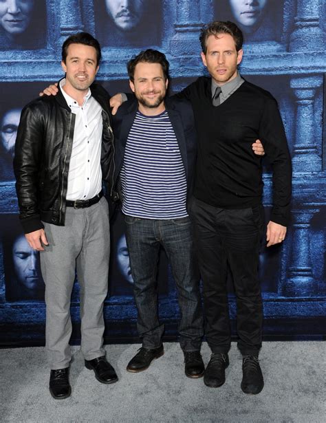 Rob Mcelhenney Charlie Day And Glenn Howerton At The Premiere Of Game