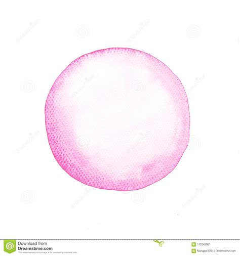 Watercolor Art Illustration Background Pink Circle Shape Watercolor
