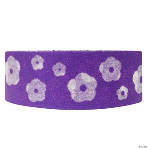 wrapables floral and nature washi masking tape purple happy flowers oriental trading