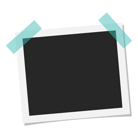 polaroid taped wall photo transparent png svg vector file