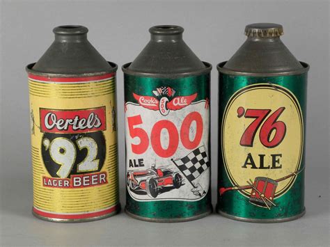 Three Cone Top Beer Cans