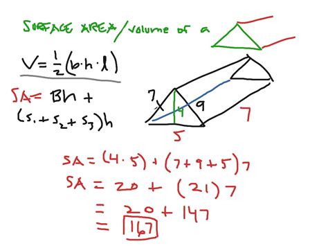 Surface Area And Volume Of A Triangular Prism Math Showme