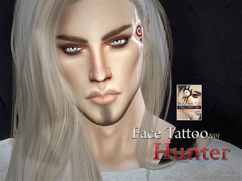 Face Tattoo Hunter N01 By Pralinesims At Tsr Sims 4 Updates