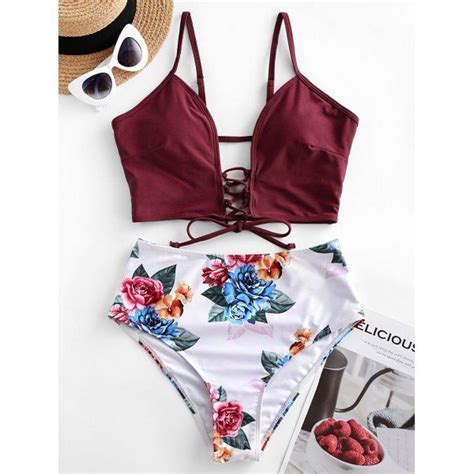 Zaful Unique Design And Vibrant Floral Patterns Make This Two Piece Swimsuit To Be An Effortless