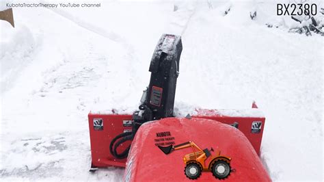 2020 Kubota Bx2380 With Commercial 55 Inch Snow Blower Youtube