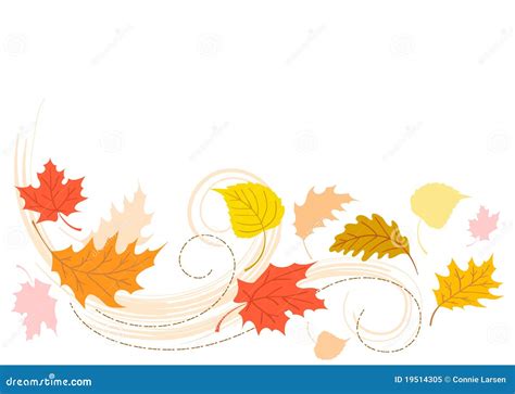 Blowing Autumn Fall Leaveseps Royalty Free Stock Photo Image 19514305