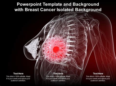 Powerpoint Template And Background With Breast Cancer Isolated