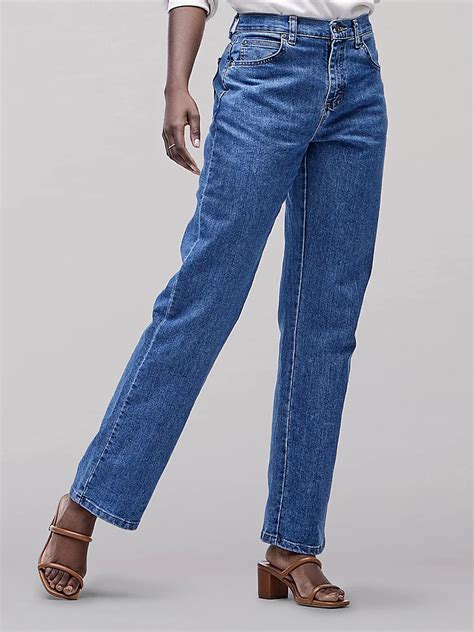 Womens Straight Leg Jeans Relaxed Fit Lee®