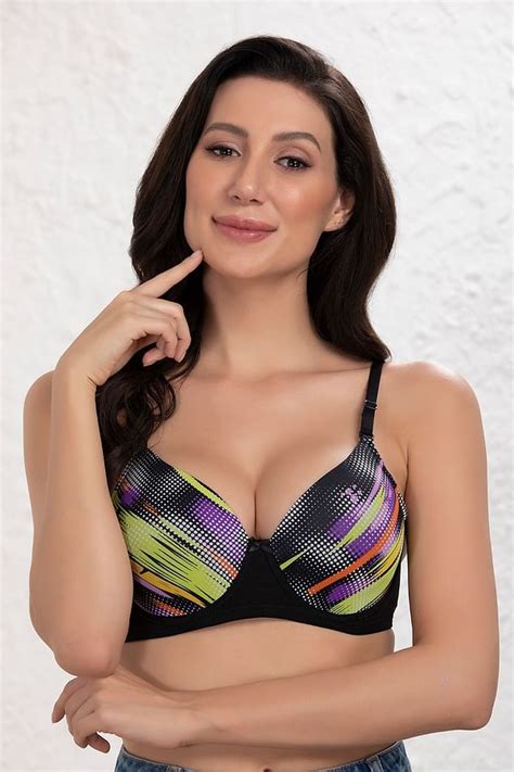 Buy Padded Underwired Full Cup Printed Multiway T Shirt Bra In Black Online India Best Prices