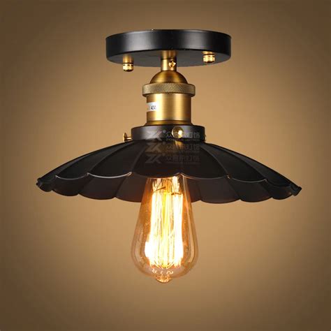 Rh Loft Vintage Copper Base Edison E27 Bulb Iron Shade Ceiling Hanging Industrial Pendant Lamp