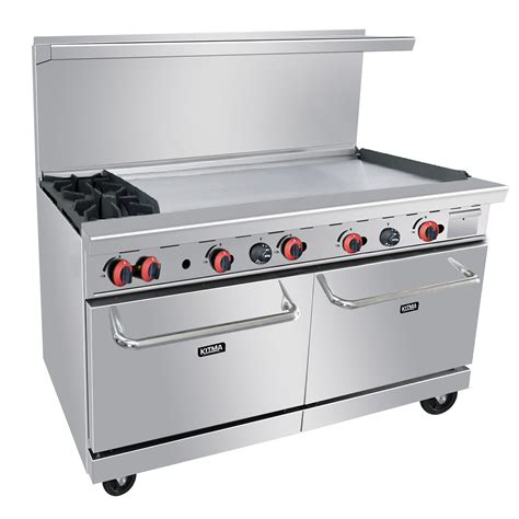 Heavy Duty 60 Gas 2 Burner Range With 48 Griddle And Standard Oven