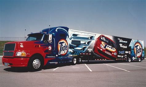 Tide Nascar Ford Aeromax Transporter Hauler Nascar Race Cars